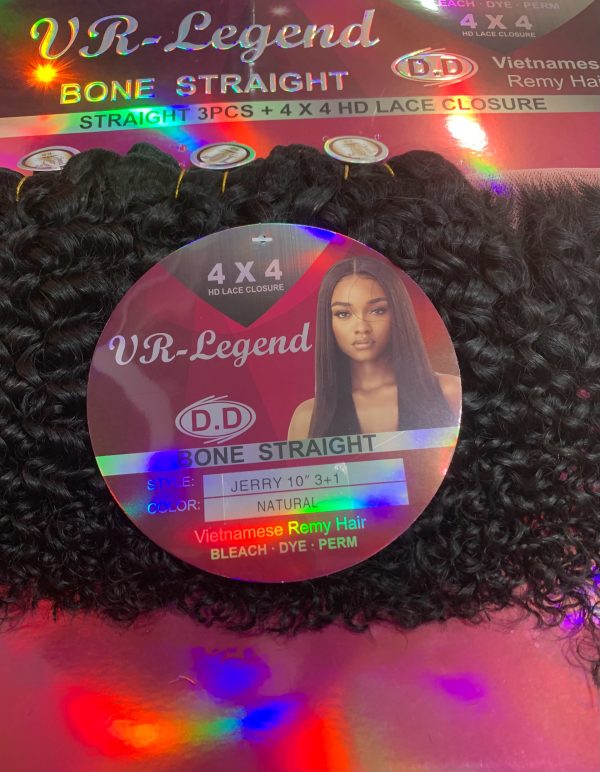 UR Legend Jerry Curls 10" Closure Black